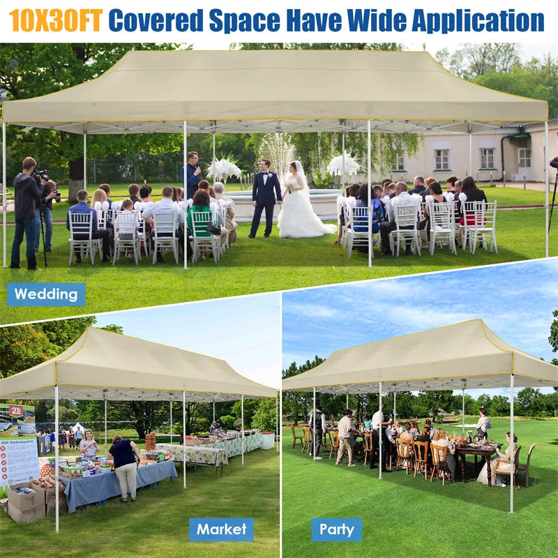 10x30ft Pop Up Canopy Tent Without Sidewall Outdoor