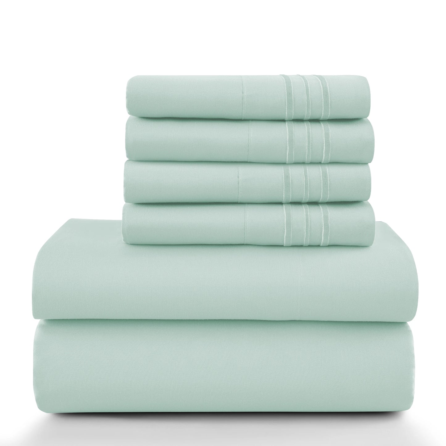 16" Luxury 6Pc Solid Sheet Set – Brushed Microfiber