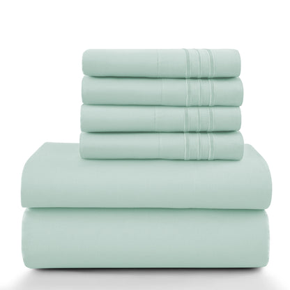 16" Luxury 6Pc Solid Sheet Set – Brushed Microfiber