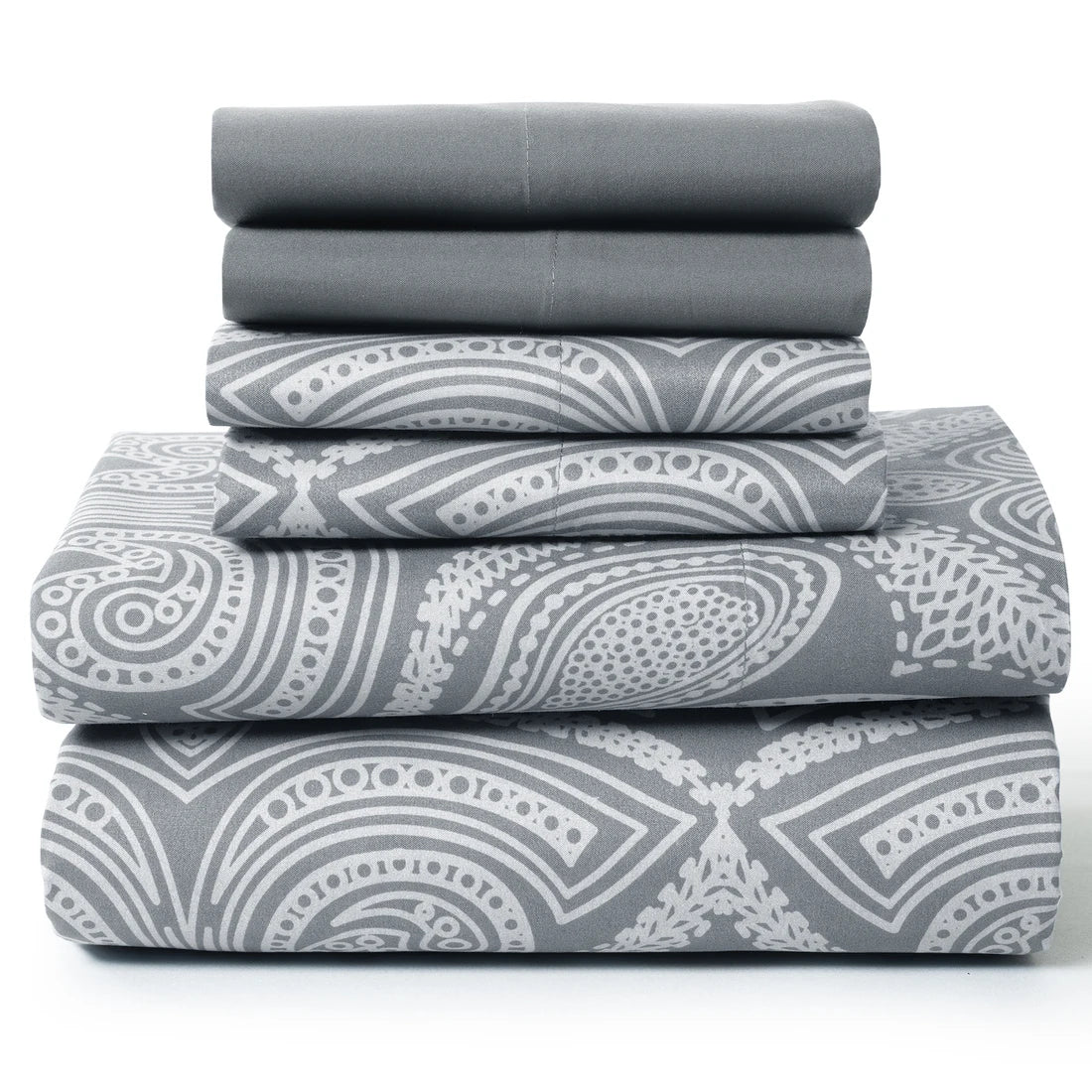 Lux Decor Microfiber 6Pc Paisley Sheet Set