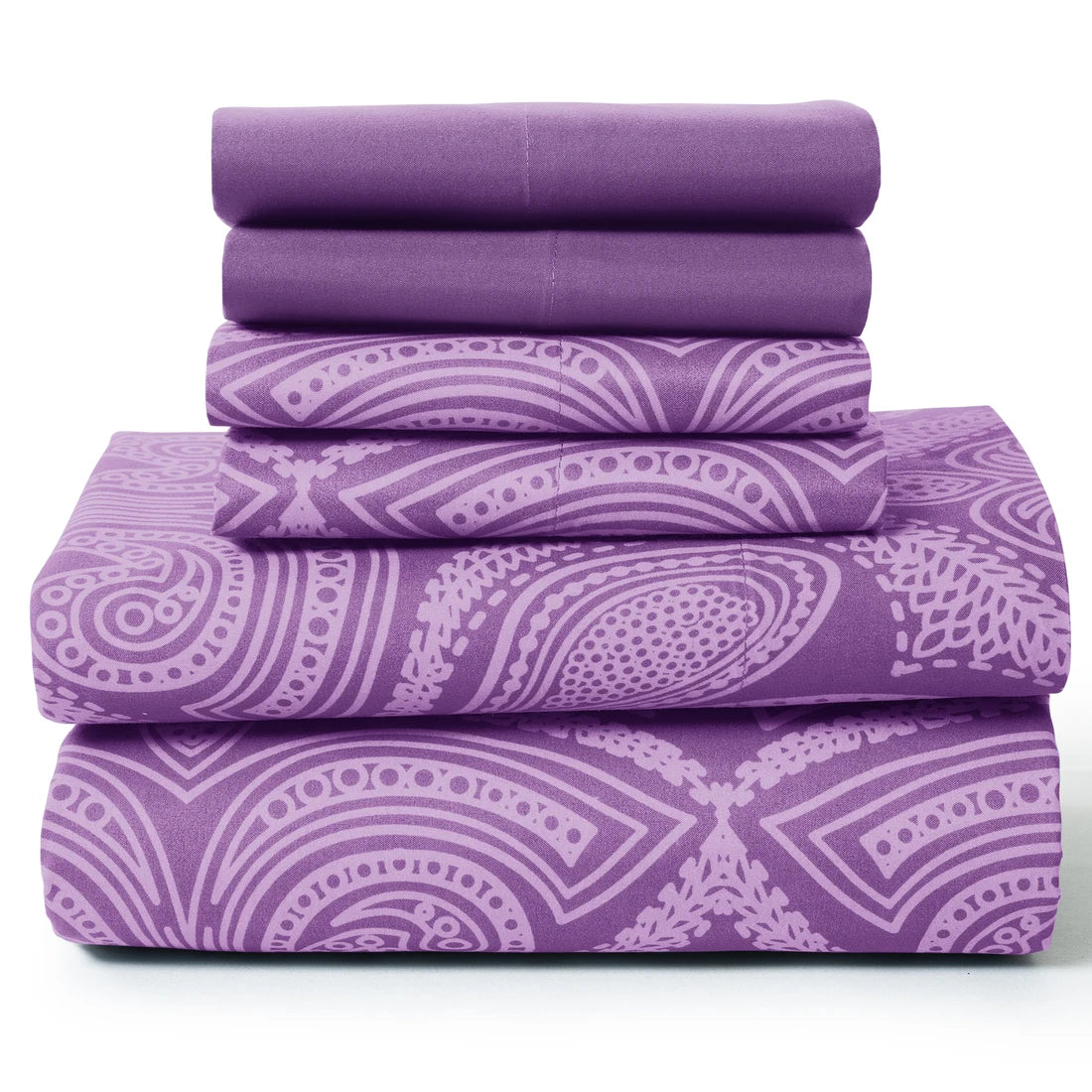Lux Decor Microfiber 6Pc Paisley Sheet Set