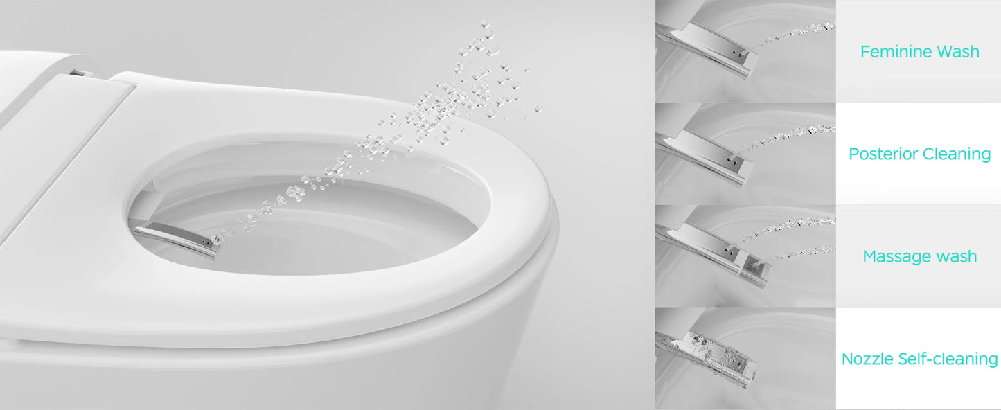 Smart Toilet with Bidet Built In, AUTO Deodorization, Voice Control