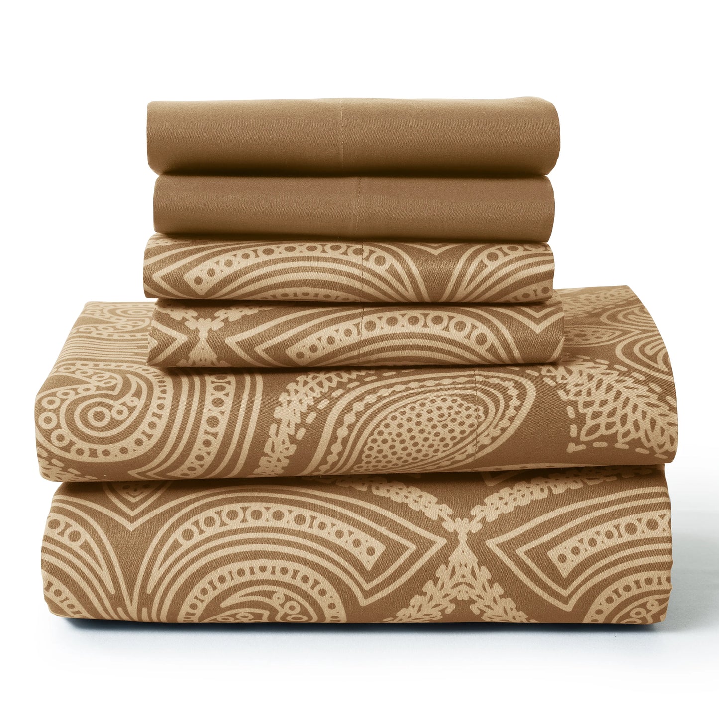 Lux Decor Microfiber 6Pc Paisley Sheet Set