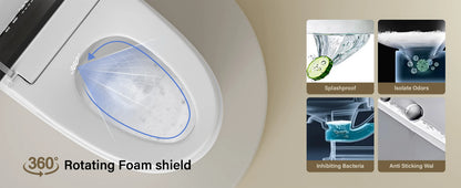 Smart Toilet with Built-in Bidet, AUTO Open/Close