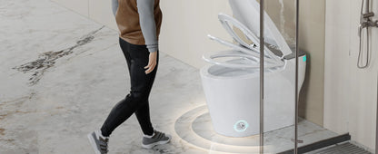 Smart Toilet with Built-in Bidet, AUTO Open/Close