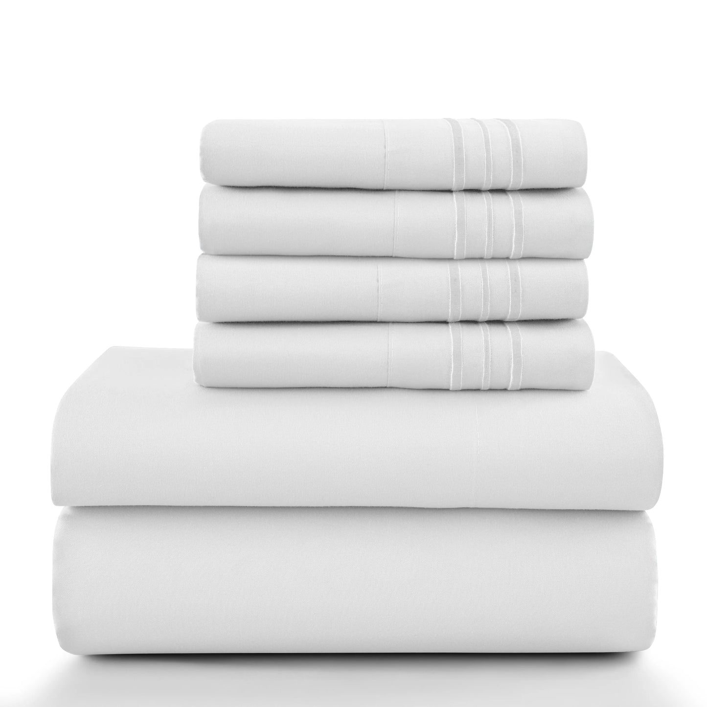 16" Luxury 6Pc Solid Sheet Set – Brushed Microfiber
