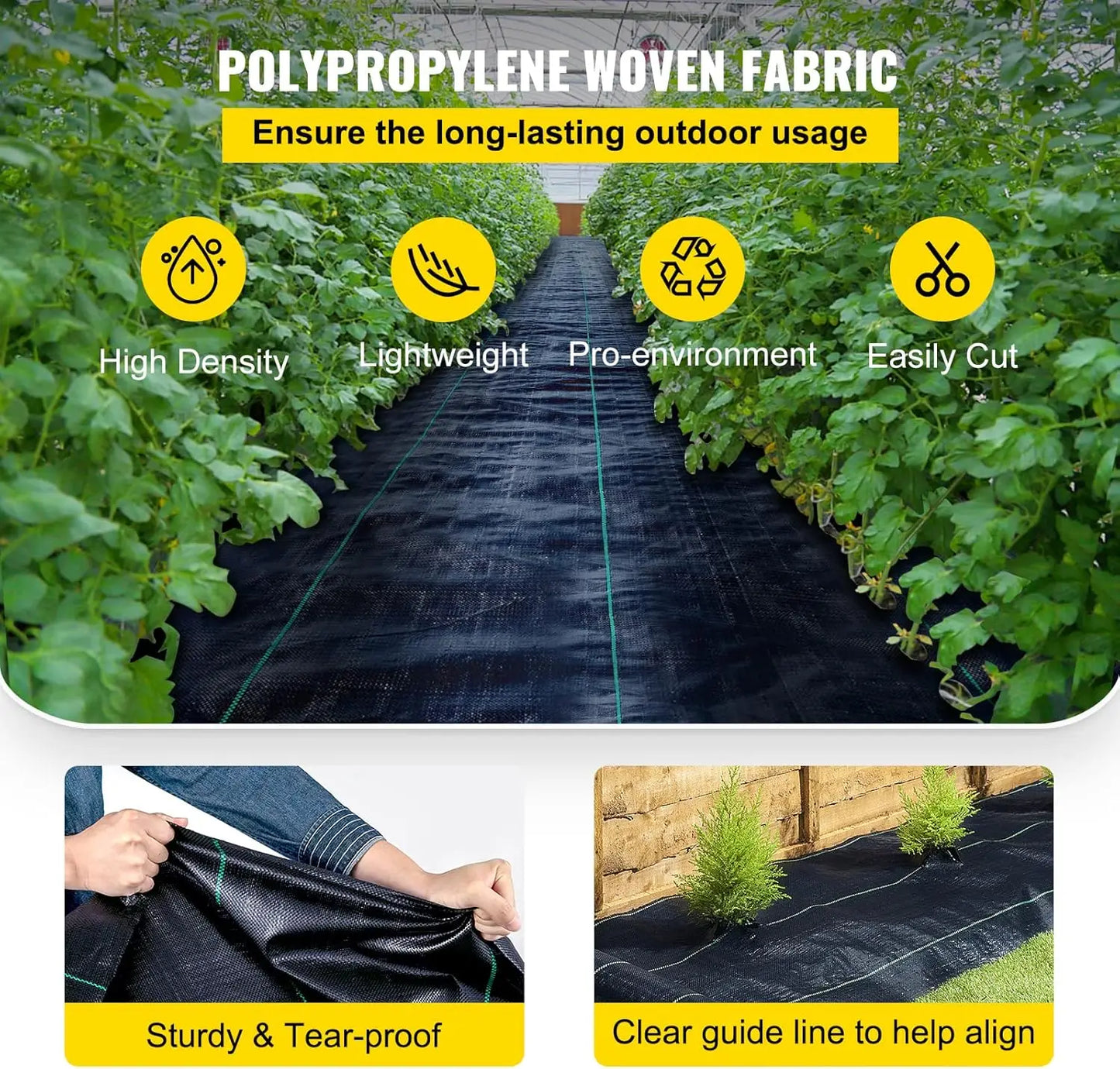 Heavy-Duty Weed Barrier Fabric–4x180ft