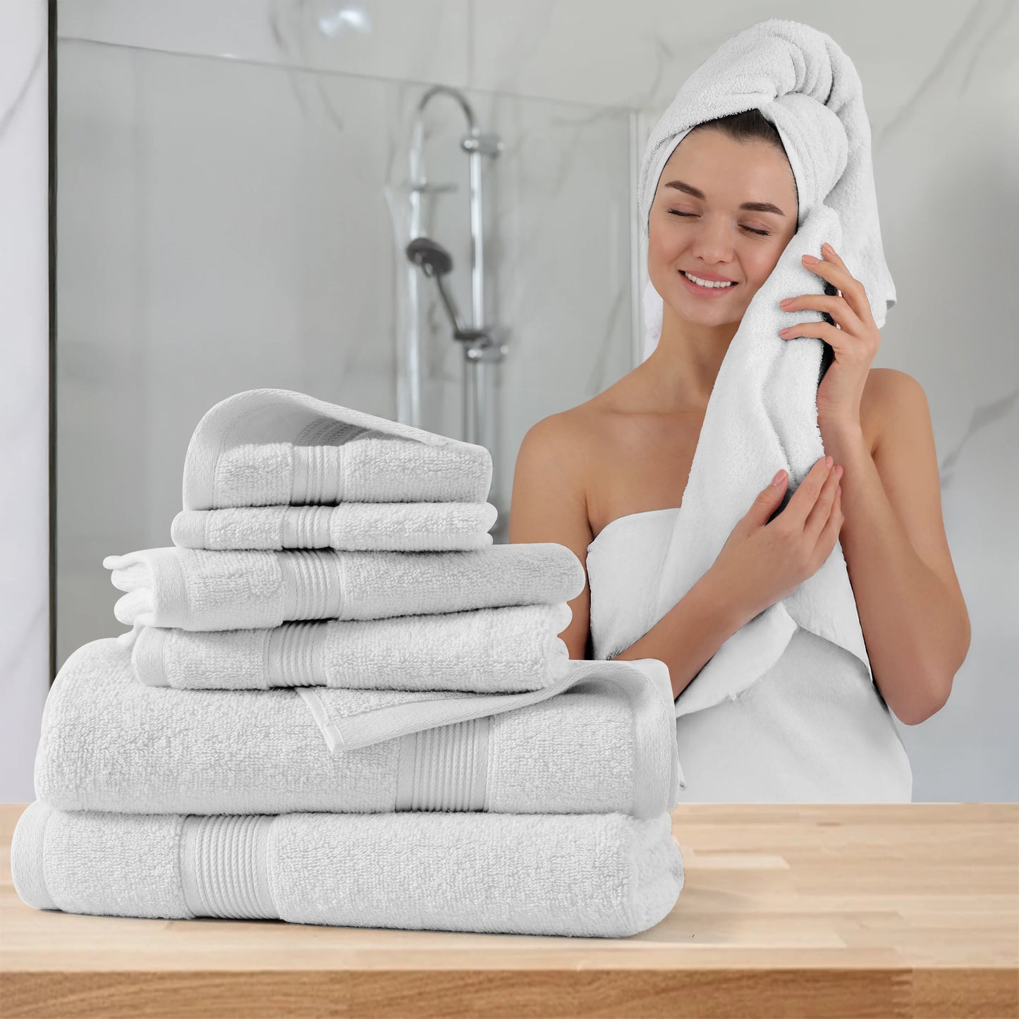 100% Cotton Luxury 6-Piece Bath Towel Set