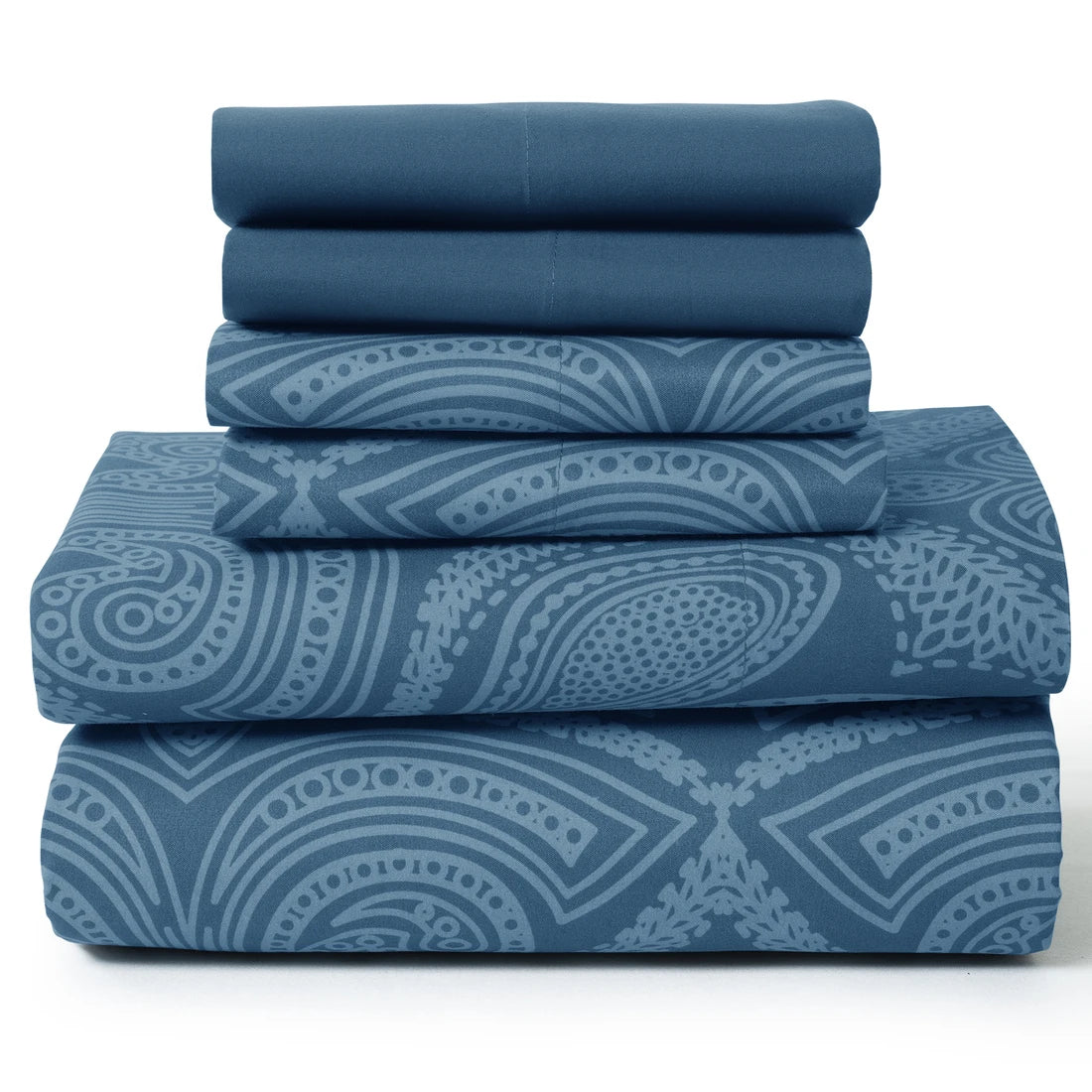 Lux Decor Microfiber 6Pc Paisley Sheet Set