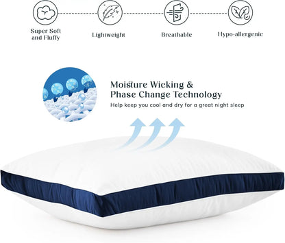 Bed Pillows- Set of 2 - Hotel Quality