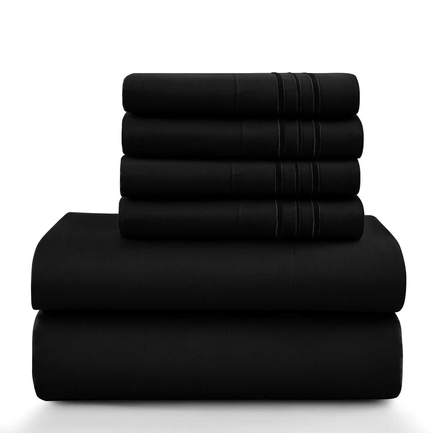 16" Luxury 6Pc Solid Sheet Set – Brushed Microfiber