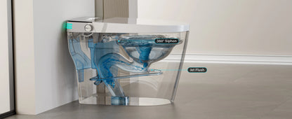 Smart Toilet with Built-in Bidet, AUTO Open/Close