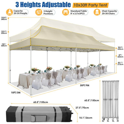 10x30ft Pop Up Canopy Tent Without Sidewall Outdoor