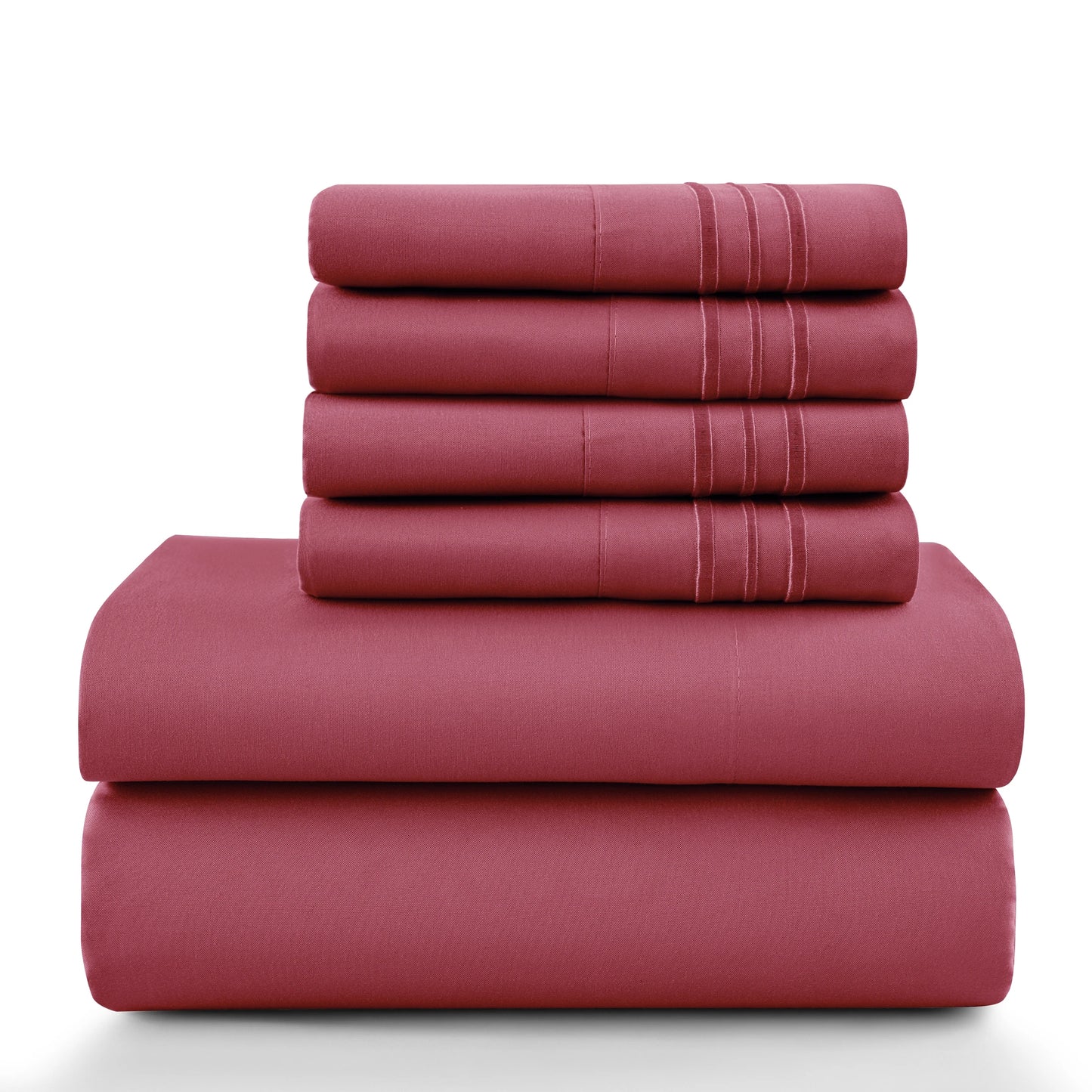 16" Luxury 6Pc Solid Sheet Set – Brushed Microfiber