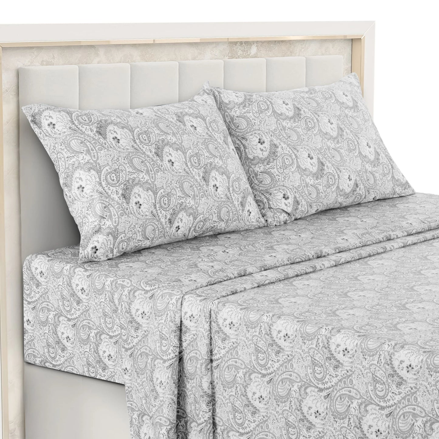 16" Deep 4-Piece Paisley Bed Microfiber Sheet Set