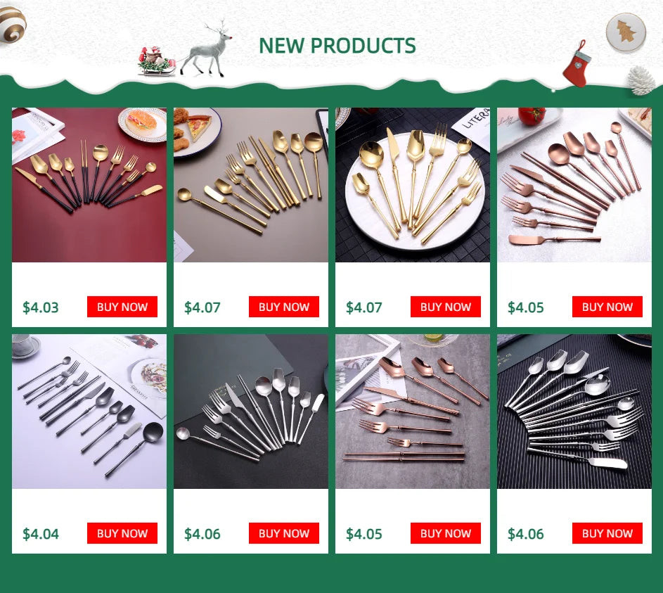 Cutlery Set Matte Gold Cutlery Set
