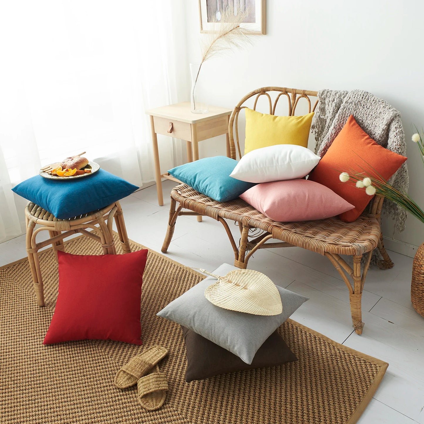 2pcs Garden Outdoor Cushion Cover-Waterproof exterior cushions