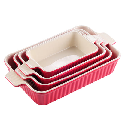 4-Piece Table Baking Dish Plate Set w/ Handle (9"/11"/12"/13.3")