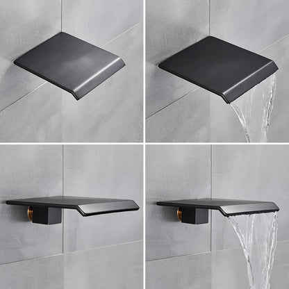 Matte Black Shower Faucet Set Rain Shower Head