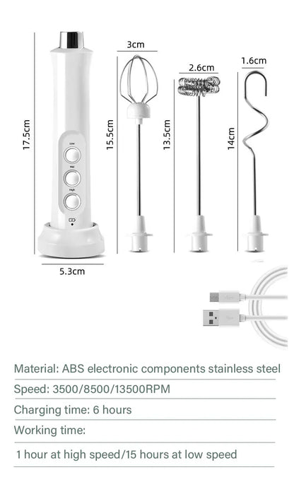 3 In 1 Wireless Rechargeable Milk Frother/Foamer