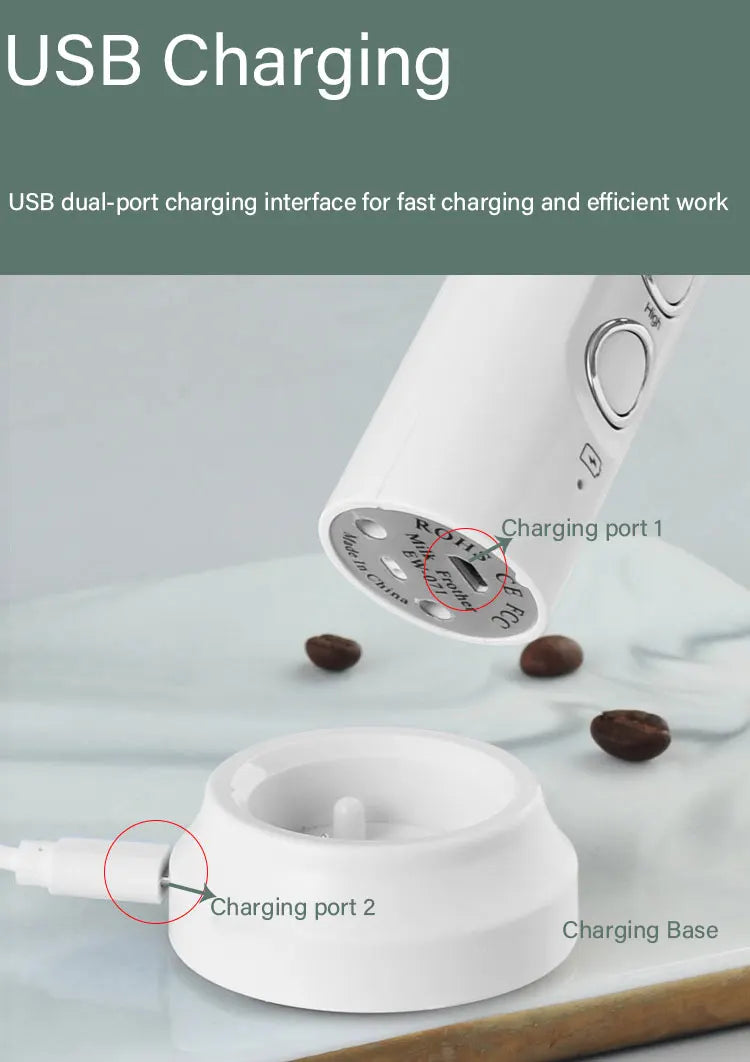 3 In 1 Wireless Rechargeable Milk Frother/Foamer