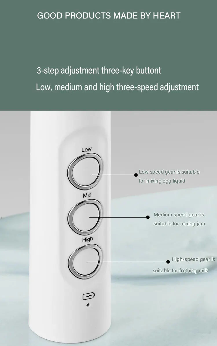 3 In 1 Wireless Rechargeable Milk Frother/Foamer