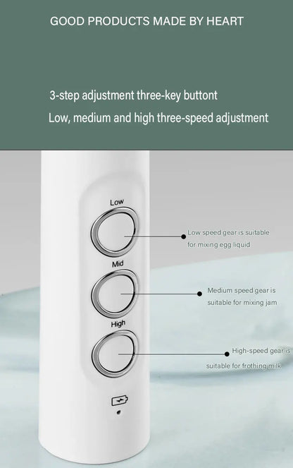 3 In 1 Wireless Rechargeable Milk Frother/Foamer