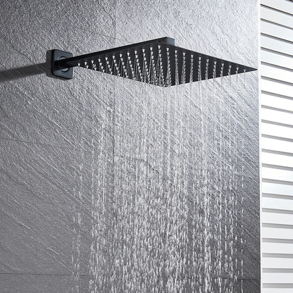 Matte Black Shower Faucet Set Rain Shower Head