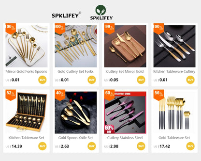 Cutlery Set Matte Gold Cutlery Set