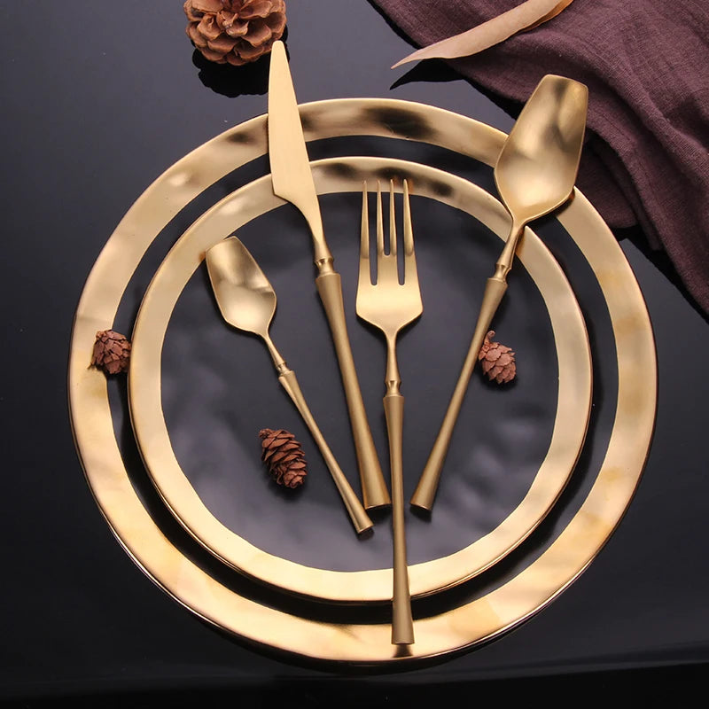 Cutlery Set Matte Gold Cutlery Set