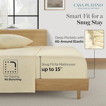 7 Piece 100 Egyptian Cotton Split King Sheet Set with 1000 TC