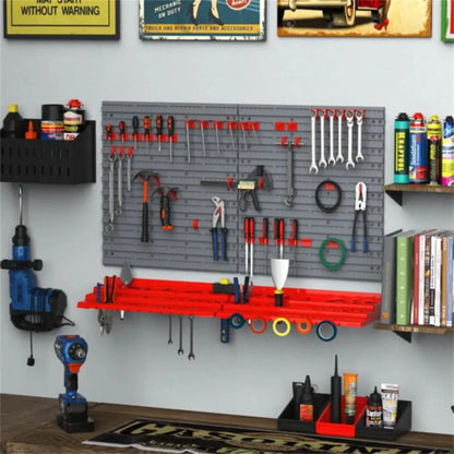 Tool organizer with 50 Hooks Pegboard and Shelf Tool Organize