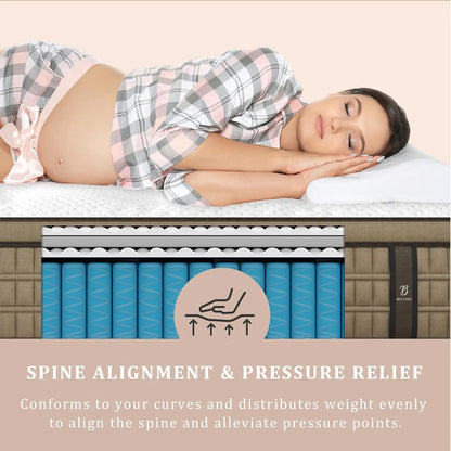 12 Inch Full/King Hybrid Gel Memory Foam Mattress,