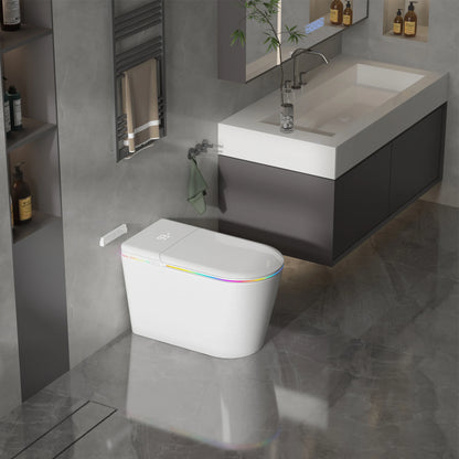 Smart Bidet Toilet-Heated Seat, Self-Cleaning, LED Display, Remote Control