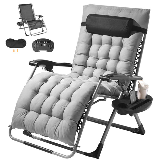 Zero Gravity Recliner Lounge Chair Adjustable, Footrest and Cupholder