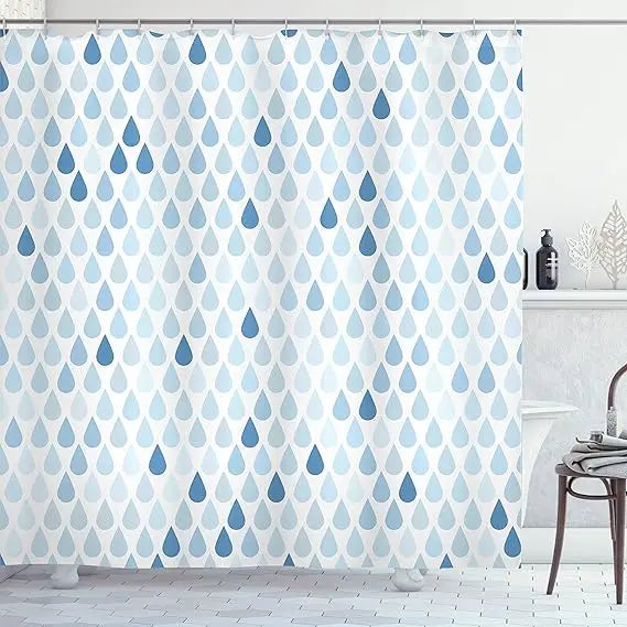 Serene raindrop design in cool tones