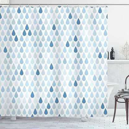 Serene raindrop design in cool tones