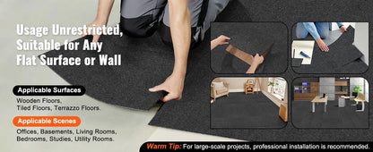Carpet Tiles Peel & Stick Self Adhesive Carpet-Indoor/Outdoor