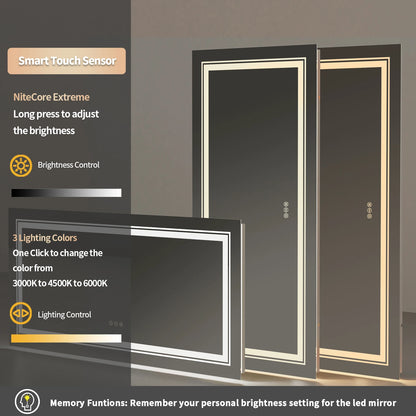 Hanging Large LED Bathroom Mirror with Lights