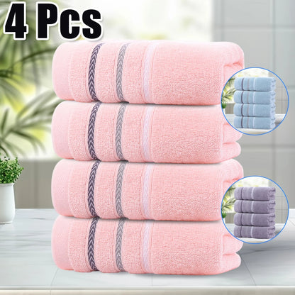 4 Pack 100% Cotton Face Towels 4 Pack, Luxury Quick Dry