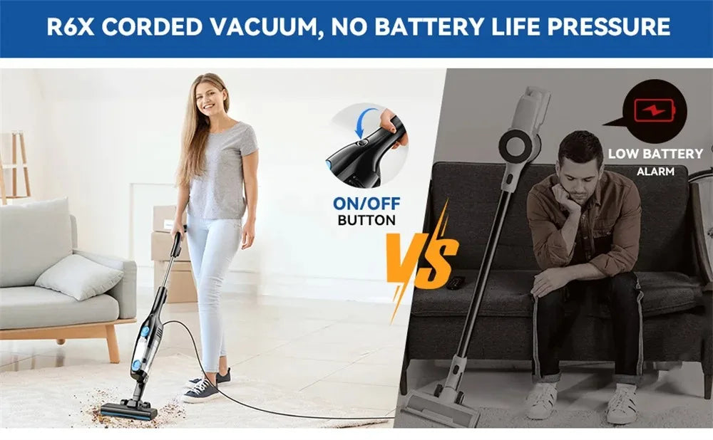 Corded Stick Vacuum Cleaner- 3 in1 Lightweight
