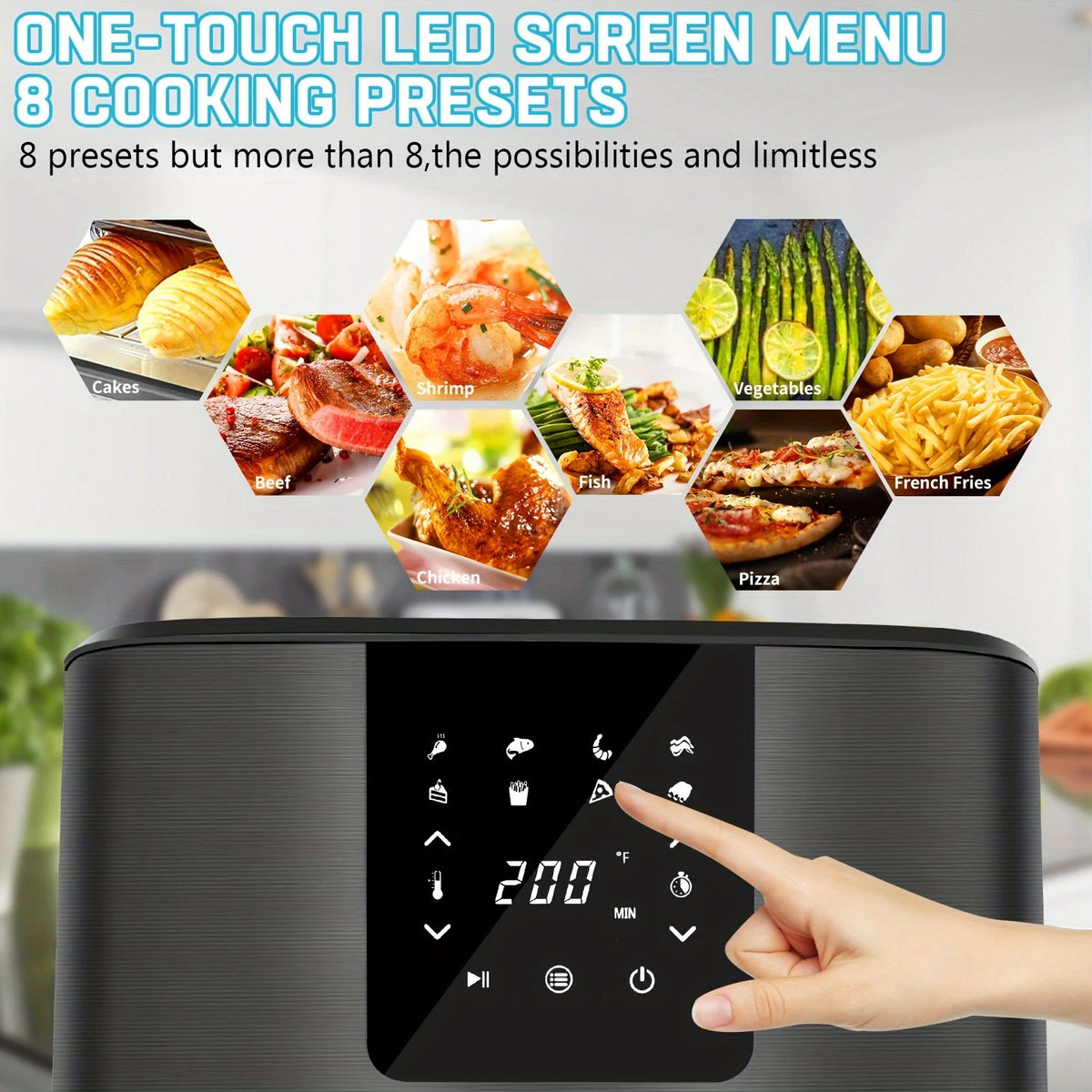Large Air Fryer, 1500W 7QT