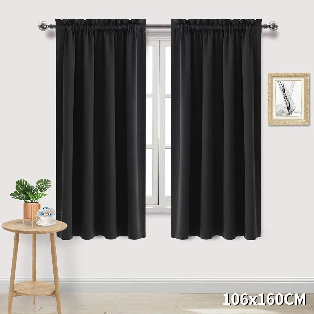 1 Panel Blackout Curtains Light Reducing Thermal Insulated Grommet