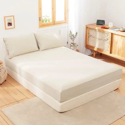 Linen Fitted Sheet (1 Piece) - 14 Inch Deep Pocket Mattress Cover