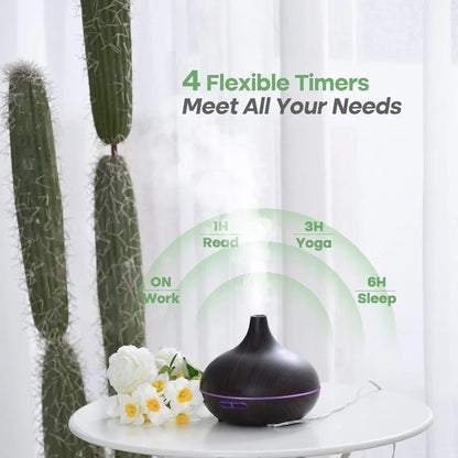 Oil Diffuser, 550ml Aromatherapy BPA-Free Essential Oil