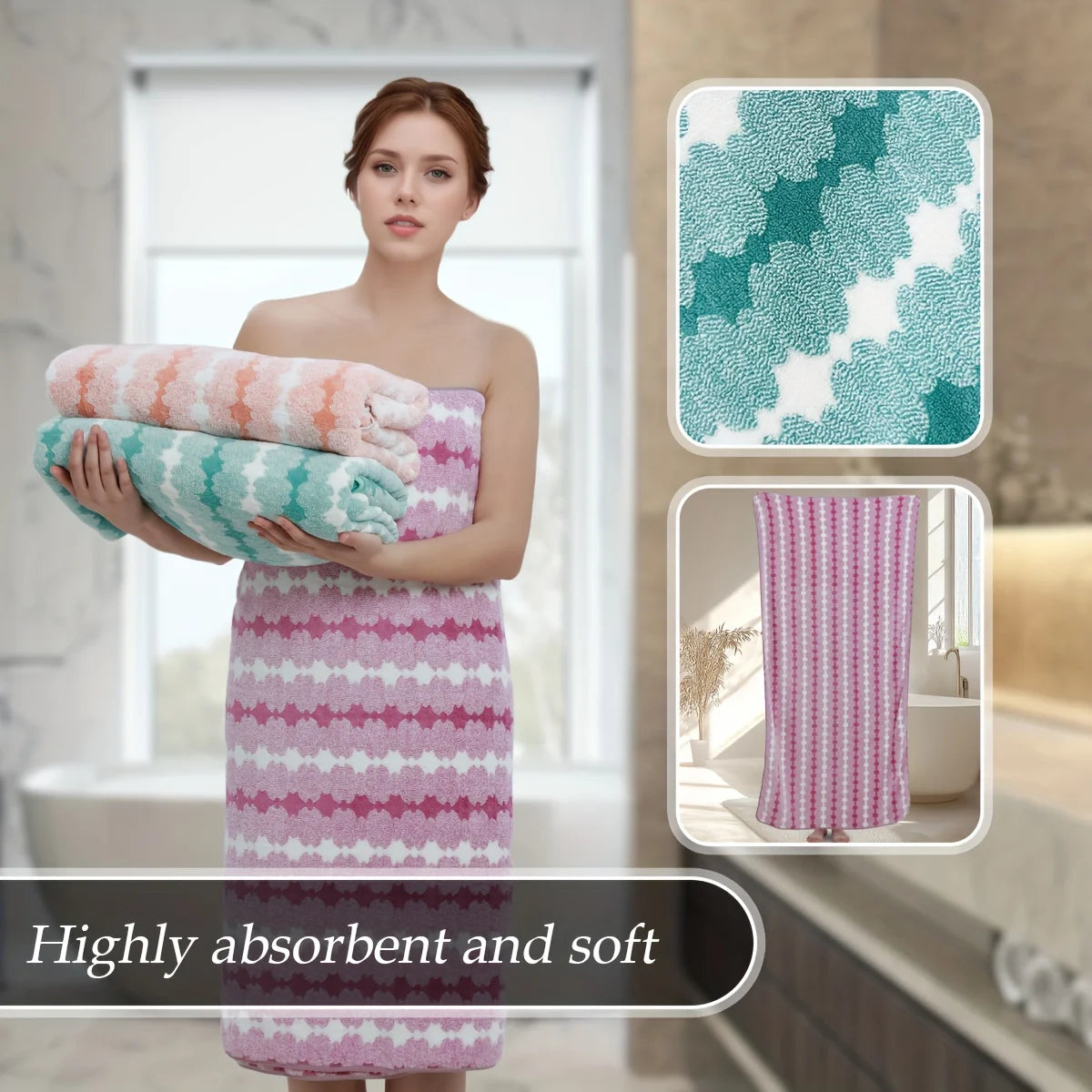 4/8Piece Cotton Towel Set Soft Absorbent Bath Towels