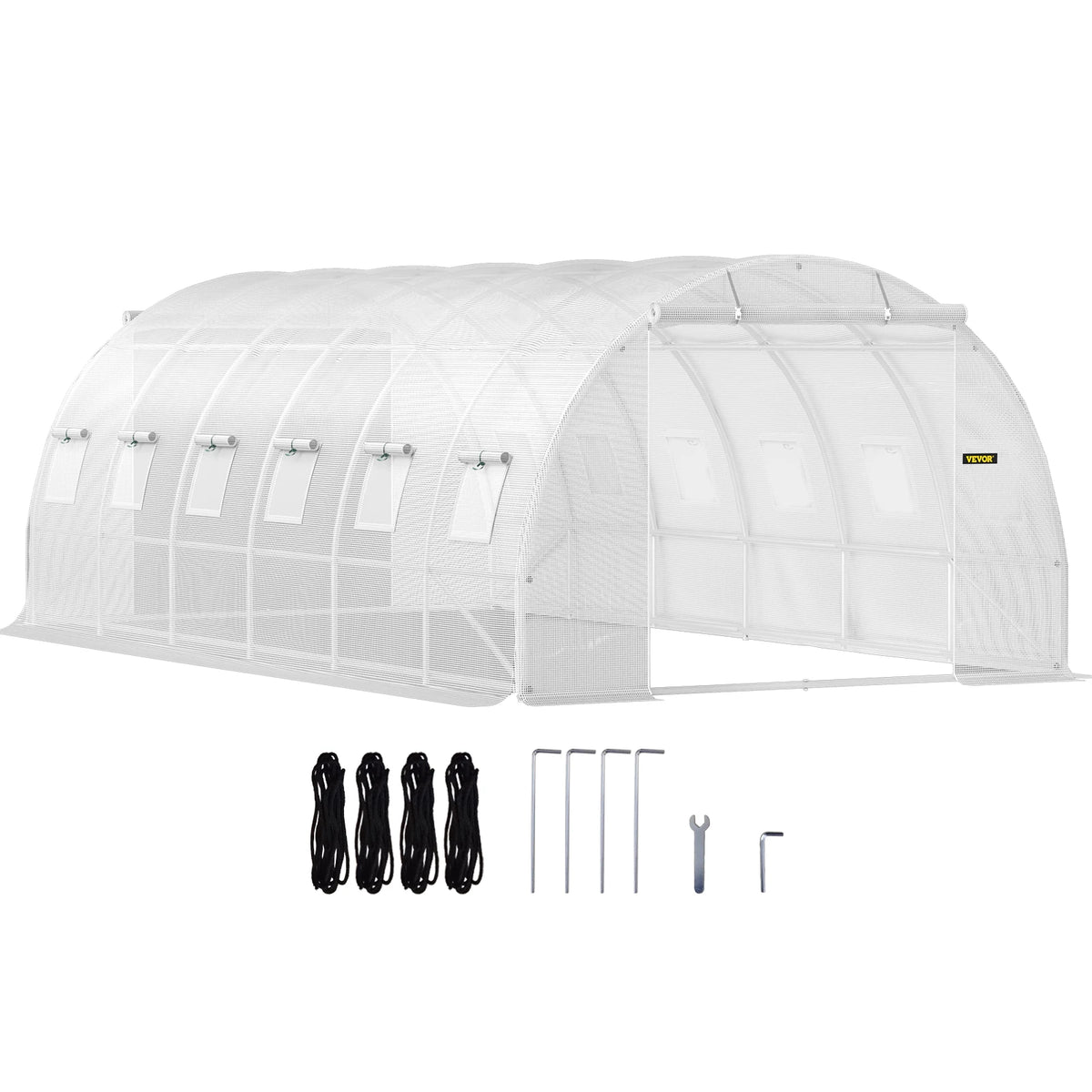 20x10x7/15x7x7 ft Tunnel/Greenhouse w/Galvanized Steel Hoops