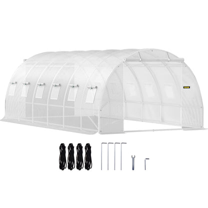 20x10x7/15x7x7 ft Tunnel/Greenhouse w/Galvanized Steel Hoops