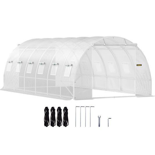 20x10x7/15x7x7 ft Tunnel/Greenhouse w/Galvanized Steel Hoops