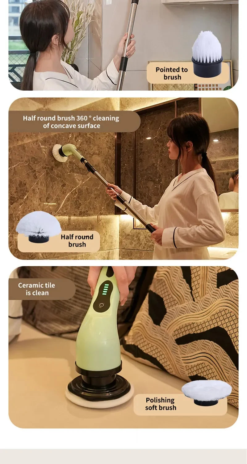 Electric Spin Scrubber 9-in-1 Cordless/Rechargeable